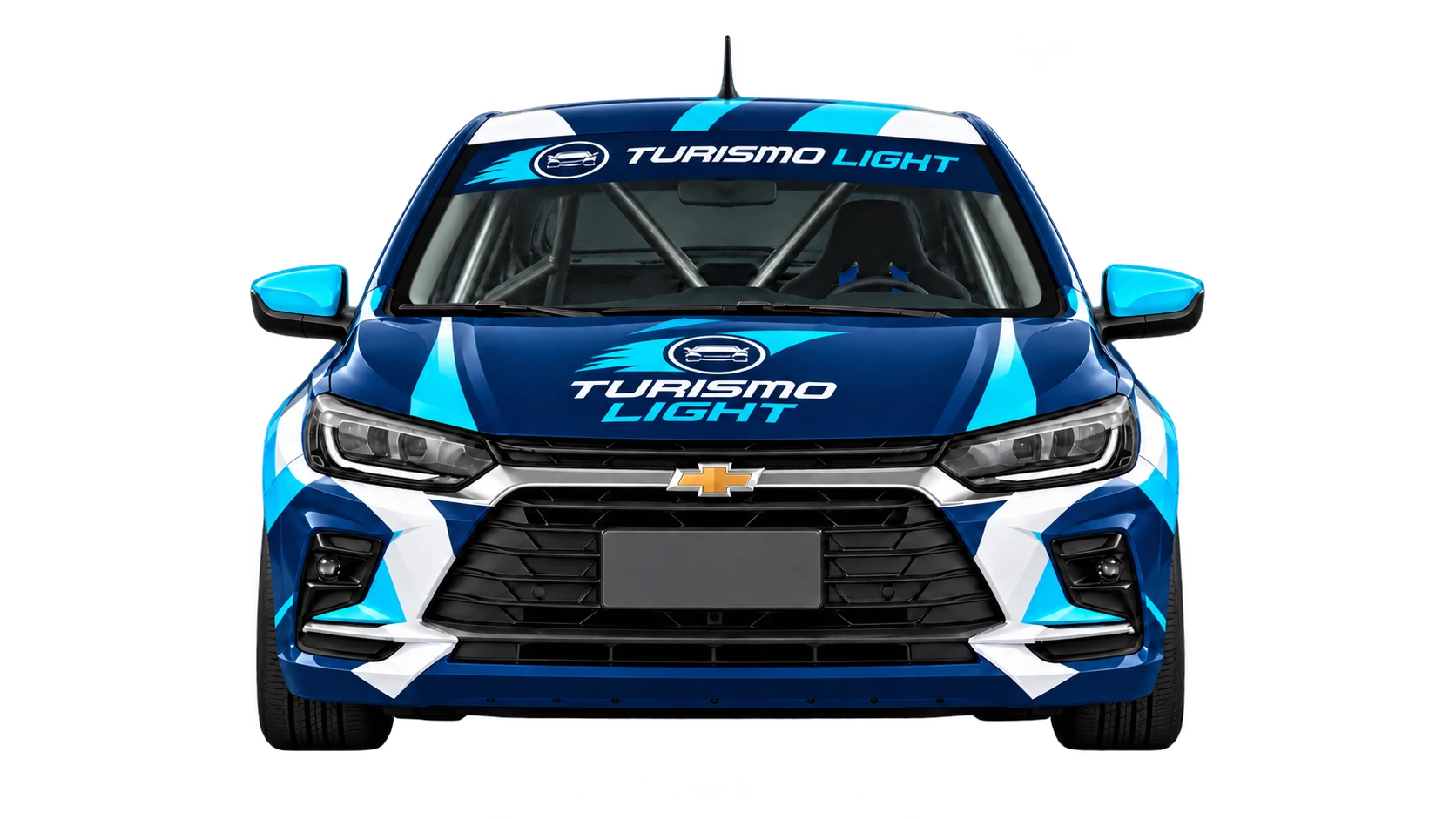 Onix Turismo Light com apenas o banco do motorista — vista frontal